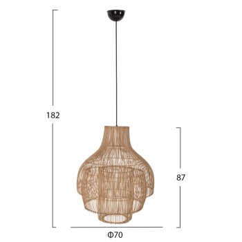 CEILING PENDANT LAMP FK7857 RATTAN IN NATURAL COLOR WITH 3 SHAPES CEILING PENDANT LAMP FK7857 RATTAN IN NATURAL COLOR WITH 3 SHAPES