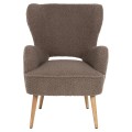 ARMCHAIR MYLIE FK8394.25 BOUCLE FABRIC LIGHT BROWN COLOR 67x75x93Hcm. ARMCHAIR MYLIE FK8394.25 BOUCLE FABRIC LIGHT BROWN COLOR 67x75x93Hcm.