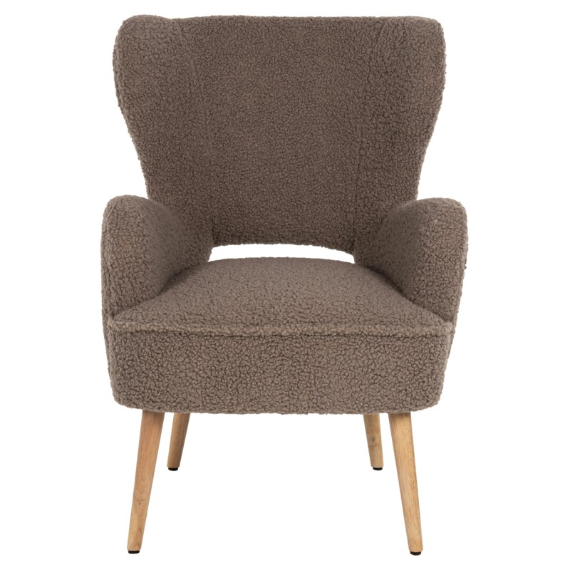 ARMCHAIR MYLIE FK8394.25 BOUCLE FABRIC LIGHT BROWN COLOR 67x75x93Hcm. ARMCHAIR MYLIE FK8394.25 BOUCLE FABRIC LIGHT BROWN COLOR 67x75x93Hcm.