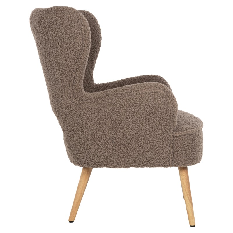 ARMCHAIR MYLIE FK8394.25 BOUCLE FABRIC LIGHT BROWN COLOR 67x75x93Hcm. ARMCHAIR MYLIE FK8394.25 BOUCLE FABRIC LIGHT BROWN COLOR 67x75x93Hcm.