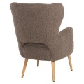 ARMCHAIR MYLIE FK8394.25 BOUCLE FABRIC LIGHT BROWN COLOR 67x75x93Hcm. ARMCHAIR MYLIE FK8394.25 BOUCLE FABRIC LIGHT BROWN COLOR 67x75x93Hcm.