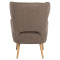 ARMCHAIR MYLIE FK8394.25 BOUCLE FABRIC LIGHT BROWN COLOR 67x75x93Hcm. ARMCHAIR MYLIE FK8394.25 BOUCLE FABRIC LIGHT BROWN COLOR 67x75x93Hcm.