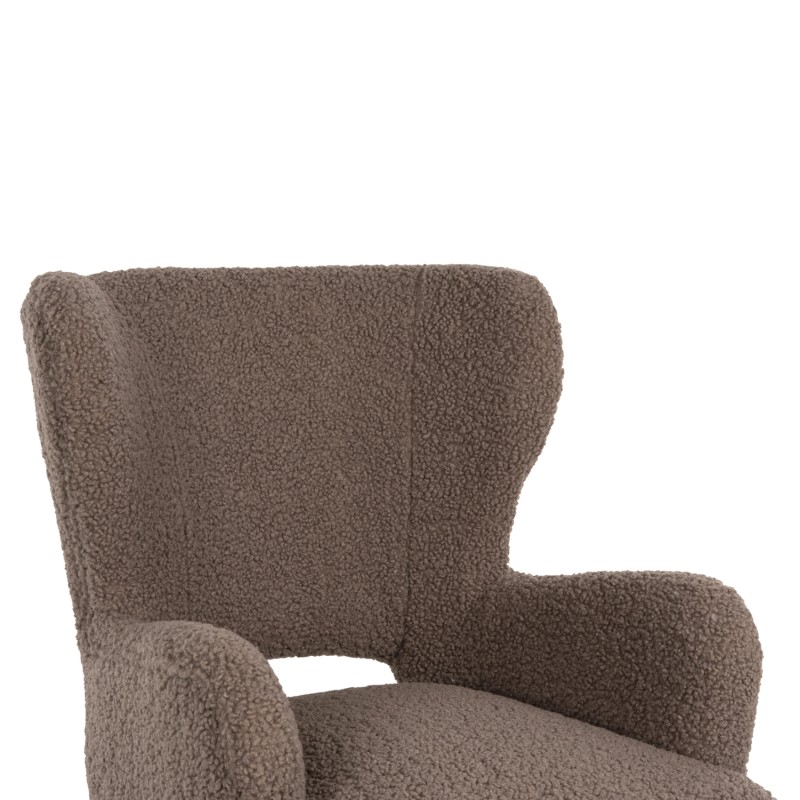 ARMCHAIR MYLIE FK8394.25 BOUCLE FABRIC LIGHT BROWN COLOR 67x75x93Hcm. ARMCHAIR MYLIE FK8394.25 BOUCLE FABRIC LIGHT BROWN COLOR 67x75x93Hcm.