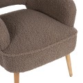 ARMCHAIR MYLIE FK8394.25 BOUCLE FABRIC LIGHT BROWN COLOR 67x75x93Hcm. ARMCHAIR MYLIE FK8394.25 BOUCLE FABRIC LIGHT BROWN COLOR 67x75x93Hcm.