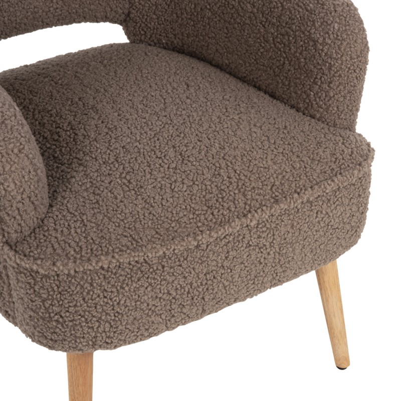 ARMCHAIR MYLIE FK8394.25 BOUCLE FABRIC LIGHT BROWN COLOR 67x75x93Hcm. ARMCHAIR MYLIE FK8394.25 BOUCLE FABRIC LIGHT BROWN COLOR 67x75x93Hcm.