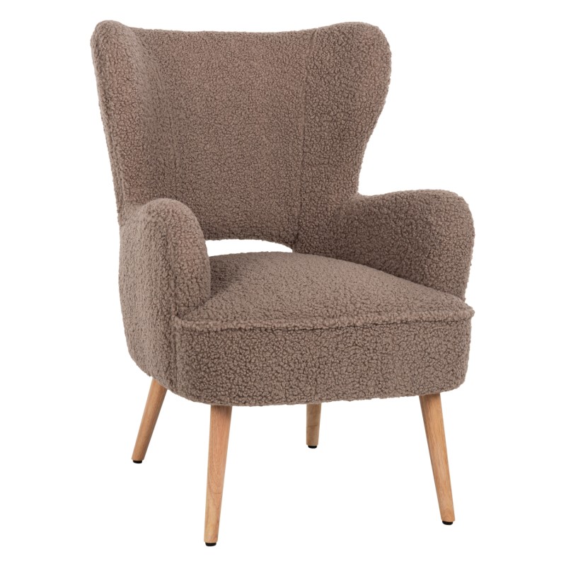 ARMCHAIR MYLIE FK8394.25 BOUCLE FABRIC LIGHT BROWN COLOR 67x75x93Hcm. ARMCHAIR MYLIE FK8394.25 BOUCLE FABRIC LIGHT BROWN COLOR 67x75x93Hcm.