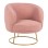 ARMCHAIR ARIEN FK8403.22 BOUCLE FABRIC IN DUSTY PINK-GOLD METAL BASE 78x75x84Hcm.