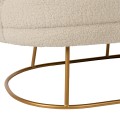 SOFA 2-SEATER ARIEN FK8492.20 ECRU BOUCLE FABRIC AND GOLD METAL BASE 130x75x85Hcm. SOFA 2-SEATER ARIEN FK8492.20 ECRU BOUCLE FABRIC AND GOLD METAL BASE 130x75x85Hcm.