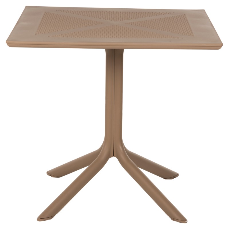 OUTDOOR POLYPROPYLENE SQUARE TABLE LUNAR FK5930.14 CAPPUCCINO 80x80x75Hcm.