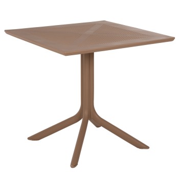 OUTDOOR POLYPROPYLENE SQUARE TABLE LUNAR FK5930.14 CAPPUCCINO 80x80x75Hcm.
