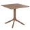 OUTDOOR POLYPROPYLENE SQUARE TABLE LUNAR FK5930.14 CAPPUCCINO 80x80x75Hcm.