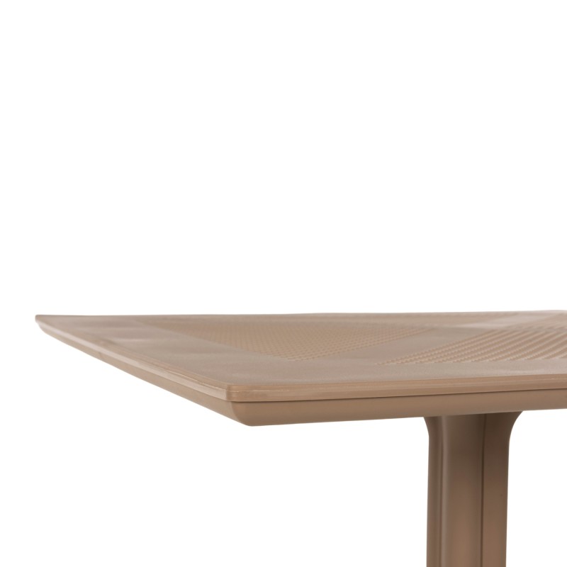 OUTDOOR POLYPROPYLENE SQUARE TABLE LUNAR FK5930.14 CAPPUCCINO 80x80x75Hcm.