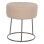 STOOL KARLO FK8411.23 WHITE BOUCLE FABRIC WITH SILVER BASE Φ35x41Hcm.