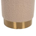 STOOL LEVY FK8408.20 BOUCLE FABRIC ECRU-GOLD BASE Φ35x42Hcm.