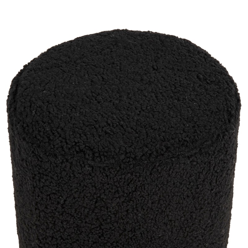 STOOL LEVY FK8408.24 BOUCLE FABRIC BLACK-GOLD BASE Φ35x42Hcm.