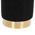 STOOL LEVY FK8408.24 BOUCLE FABRIC BLACK-GOLD BASE Φ35x42Hcm.