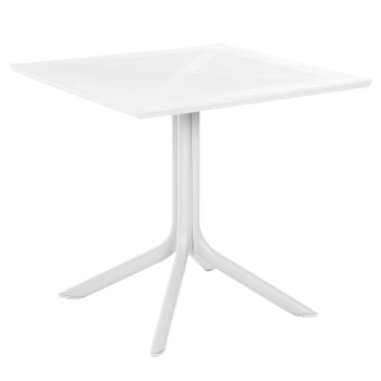 OUTDOOR POLYPROPYLENE SQUARE TABLE LUNAR FK5930.11 WHITE 80x80x74Hcm.