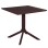 OUTDOOR POLYPROPYLENE SQUARE TABLE LUNAR FK5930.13 BROWN 80x80x75Hcm.