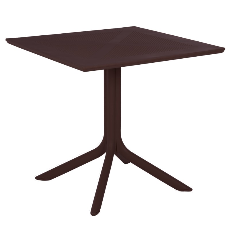 OUTDOOR POLYPROPYLENE SQUARE TABLE LUNAR FK5930.13 BROWN 80x80x75Hcm. OUTDOOR POLYPROPYLENE SQUARE TABLE LUNAR FK5930.13 BROWN 80x80x75Hcm.