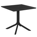 OUTDOOR POLYPROPYLENE SQUARE TABLE LUNAR FK5930.12 BLACK 80x80x75Hcm.