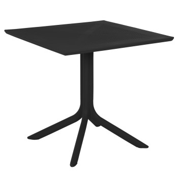 OUTDOOR POLYPROPYLENE SQUARE TABLE LUNAR FK5930.12 BLACK 80x80x75Hcm.