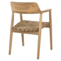 ARMCHAIR KINGSLEY FK9634.01 TEAK WOOD & STRAW MATT IN NATURAL COLOR 57,5x54x80Hcm. ARMCHAIR KINGSLEY FK9634.01 TEAK WOOD & STRAW MATT IN NATURAL COLOR 57,5x54x80Hcm.