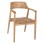 ARMCHAIR KINGSLEY FK9634.01 TEAK WOOD & STRAW MATT IN NATURAL COLOR 57,5x54x80Hcm.