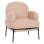 ARMCHAIR AGNES FK9525.20 ECRU BOUCLE FABRIC-BLACK METAL LEGS 74x71x83Hcm.