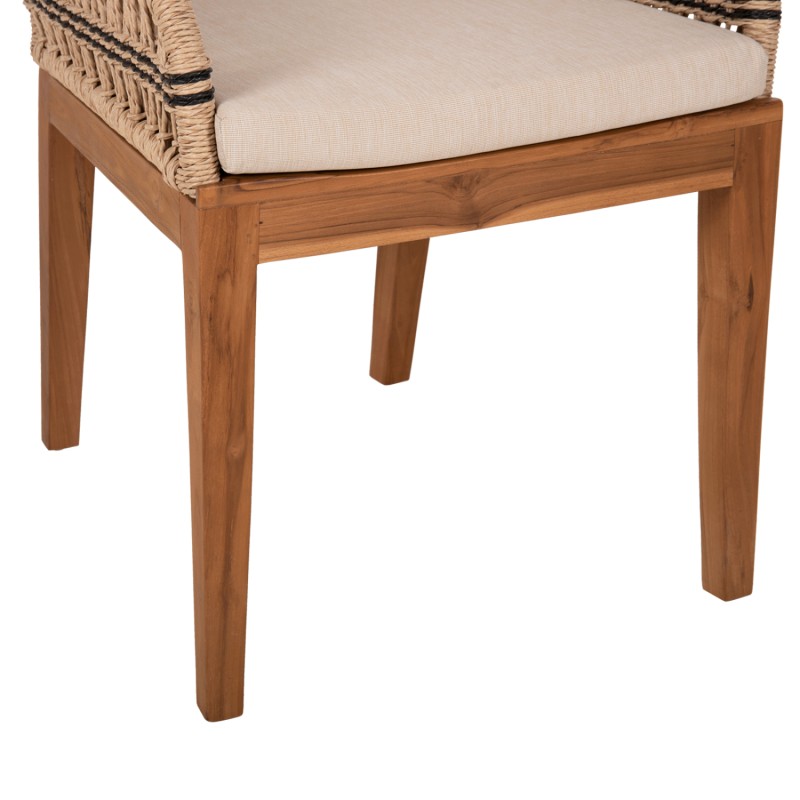 ARMCHAIR STARDOM FK9760.02 TEAK WOOD AND ROPE-NATURAL WITH ANTHRACITE DETAILS COLOR 57x65x83Hcm. ARMCHAIR STARDOM FK9760.02 TEAK WOOD AND ROPE-NATURAL WITH ANTHRACITE DETAILS COLOR 57x65x83Hcm.