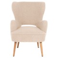 ARMCHAIR MYLIE FK8394.23 WHITE BOUCLE FABRIC 66x76x90Hcm. ARMCHAIR MYLIE FK8394.23 WHITE BOUCLE FABRIC 66x76x90Hcm.