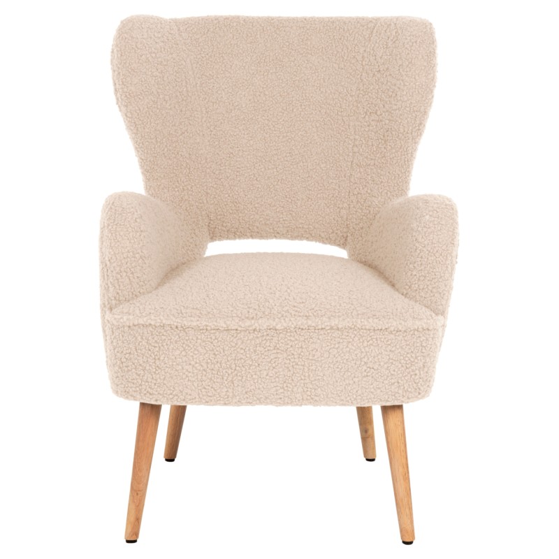 ARMCHAIR MYLIE FK8394.23 WHITE BOUCLE FABRIC 66x76x90Hcm. ARMCHAIR MYLIE FK8394.23 WHITE BOUCLE FABRIC 66x76x90Hcm.