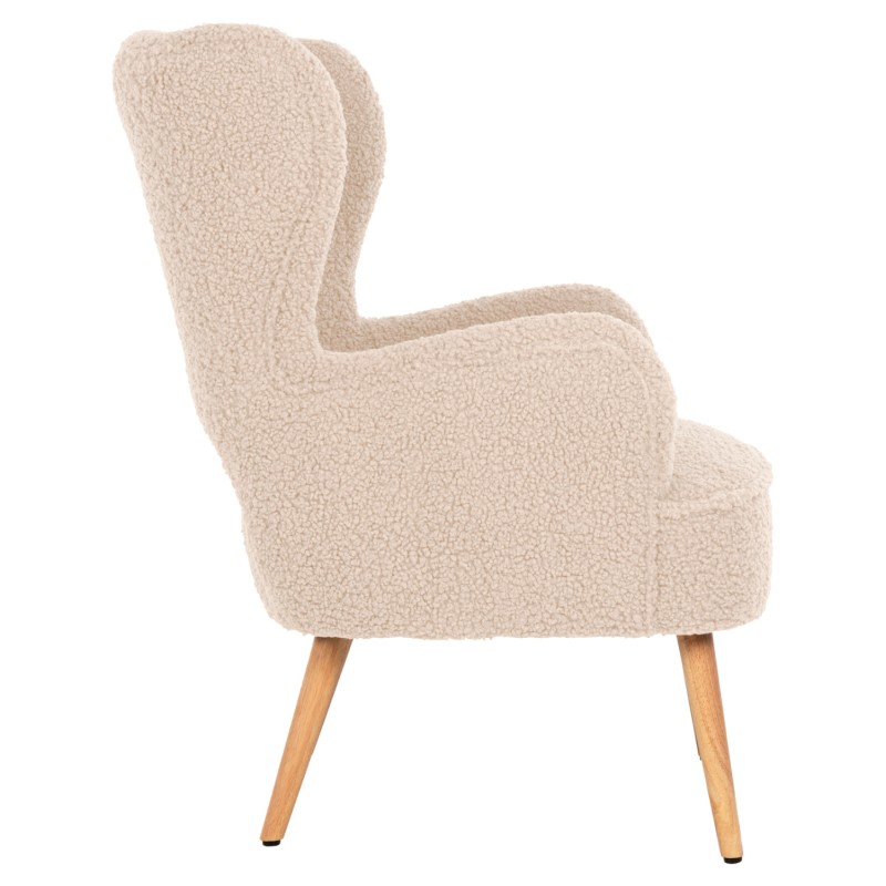 ARMCHAIR MYLIE FK8394.23 WHITE BOUCLE FABRIC 66x76x90Hcm. ARMCHAIR MYLIE FK8394.23 WHITE BOUCLE FABRIC 66x76x90Hcm.