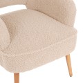 ARMCHAIR MYLIE FK8394.23 WHITE BOUCLE FABRIC 66x76x90Hcm. ARMCHAIR MYLIE FK8394.23 WHITE BOUCLE FABRIC 66x76x90Hcm.