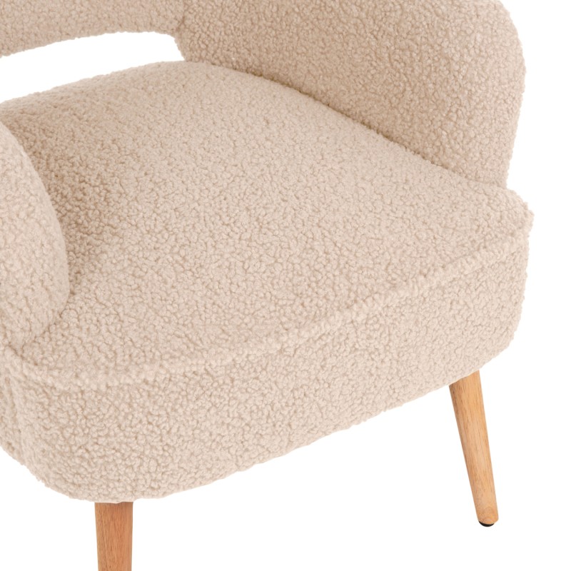 ARMCHAIR MYLIE FK8394.23 WHITE BOUCLE FABRIC 66x76x90Hcm. ARMCHAIR MYLIE FK8394.23 WHITE BOUCLE FABRIC 66x76x90Hcm.