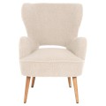 ARMCHAIR MYLIE FK8394.23 ECRU BOUCLE FABRIC 66x76x90Hcm. ARMCHAIR MYLIE FK8394.23 ECRU BOUCLE FABRIC 66x76x90Hcm.