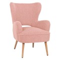 ARMCHAIR MYLIE FK8394.22 DUSTY PINK BOUCLE FABRIC 66X75X93Hcm.