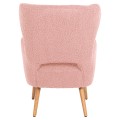 ARMCHAIR MYLIE FK8394.22 DUSTY PINK BOUCLE FABRIC 66X75X93Hcm.