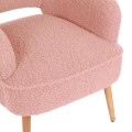 ARMCHAIR MYLIE FK8394.22 DUSTY PINK BOUCLE FABRIC 66X75X93Hcm.