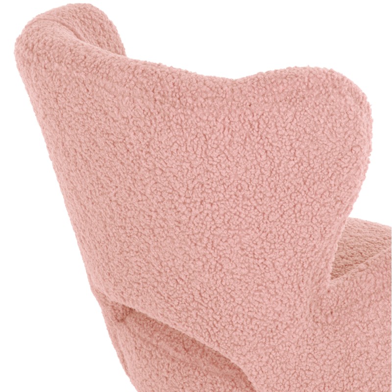 ARMCHAIR MYLIE FK8394.22 DUSTY PINK BOUCLE FABRIC 66X75X93Hcm.