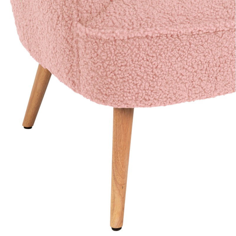 ARMCHAIR MYLIE FK8394.22 DUSTY PINK BOUCLE FABRIC 66X75X93Hcm.