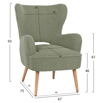 ARMCHAIR MYLIE FK8394.27 PISTACHIO GREEN BOUCLE FABRIC 66X75X93Hcm. ARMCHAIR MYLIE FK8394.27 PISTACHIO GREEN BOUCLE FABRIC 66X75X93Hcm.
