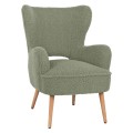ARMCHAIR MYLIE FK8394.27 PISTACHIO GREEN BOUCLE FABRIC 66X75X93Hcm.
