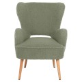 ARMCHAIR MYLIE FK8394.27 PISTACHIO GREEN BOUCLE FABRIC 66X75X93Hcm.