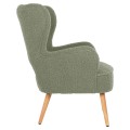 ARMCHAIR MYLIE FK8394.27 PISTACHIO GREEN BOUCLE FABRIC 66X75X93Hcm.
