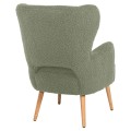 ARMCHAIR MYLIE FK8394.27 PISTACHIO GREEN BOUCLE FABRIC 66X75X93Hcm.