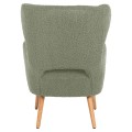 ARMCHAIR MYLIE FK8394.27 PISTACHIO GREEN BOUCLE FABRIC 66X75X93Hcm.