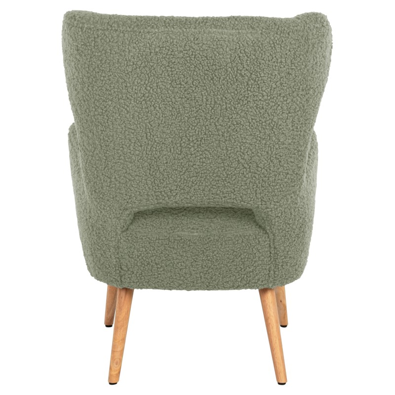 ARMCHAIR MYLIE FK8394.27 PISTACHIO GREEN BOUCLE FABRIC 66X75X93Hcm.