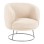 ARMCHAIR ARIEN FK8403.23 BOUCLE FABRIC IN WHITE-SILVER METAL BASE 78x75x84Hcm.