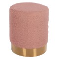 STOOL LEVY FK8408.22 BOUCLE FABRIC DUSTY PINK-GOLD BASE Φ35x42Hcm. STOOL LEVY FK8408.22 BOUCLE FABRIC DUSTY PINK-GOLD BASE Φ35x42Hcm.