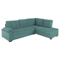 SOFABED RIGHT CORNER JADE FK3144.04R SEAFOAM GREEN VELVET 250x80-180x73-88Hcm. SOFABED RIGHT CORNER JADE FK3144.04R SEAFOAM GREEN VELVET 250x80-180x73-88Hcm.
